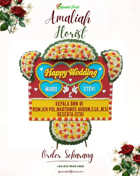 Papan Bunga Pernikahan Katapang